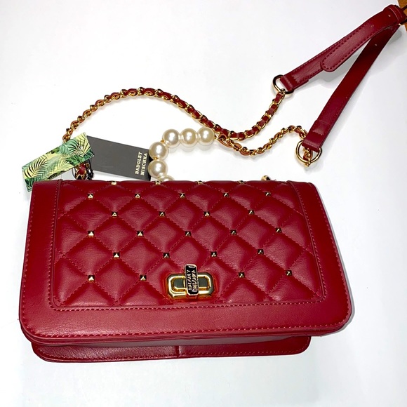 Badgley Mischka studded crossbody in wine NWT - Picture 1 of 13